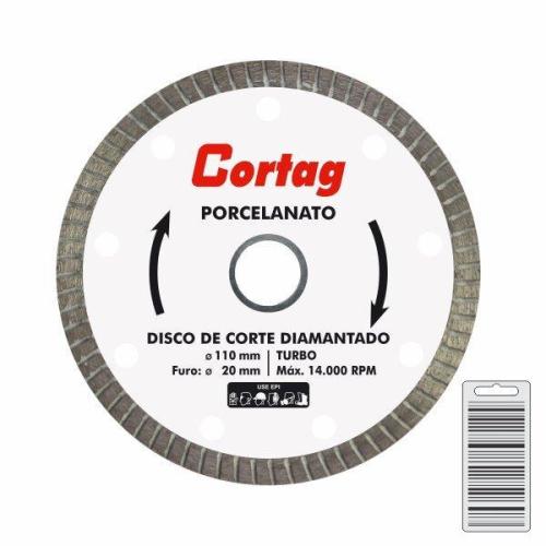 DISCO DIAMANTADO TURBO PORCELANATO 110X20MM - 60863 - CORTAG