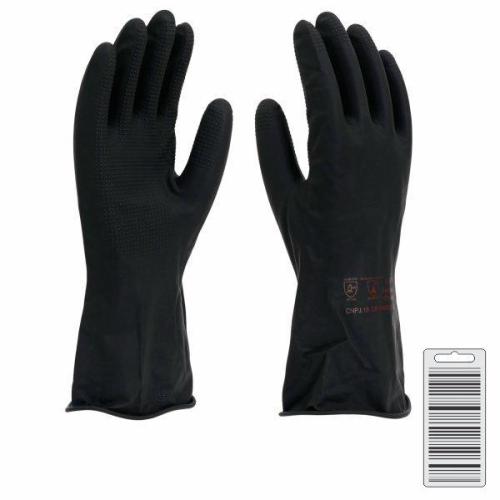 LUVA LÁTEX COM FORRO TAMANHO 09 LARANJA REFORCADA - LV-LLF-9 - IMBAT